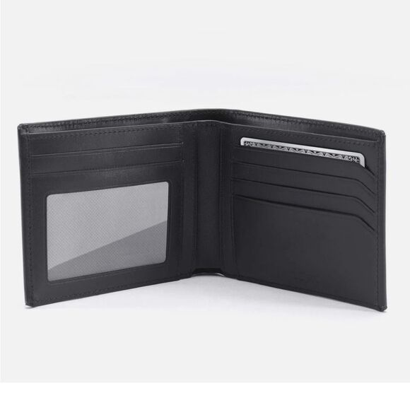 TUMI 299989 Nassau Double Billfold Wallet ID 4 Card Pockets RFID Lock Black - Picture 2 of 9